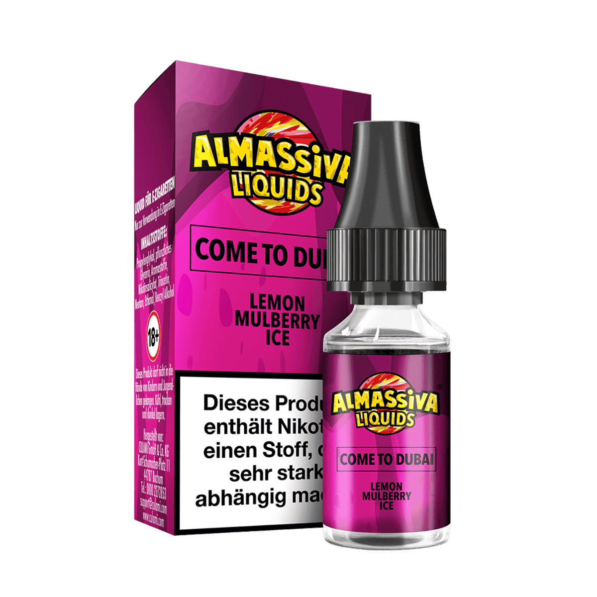 Almassiva Liquid Come to Dubai mit Zitronen-, Maulbeer- und Mentholgeschmack, bringt frische orientalische Brise in deinen Tank