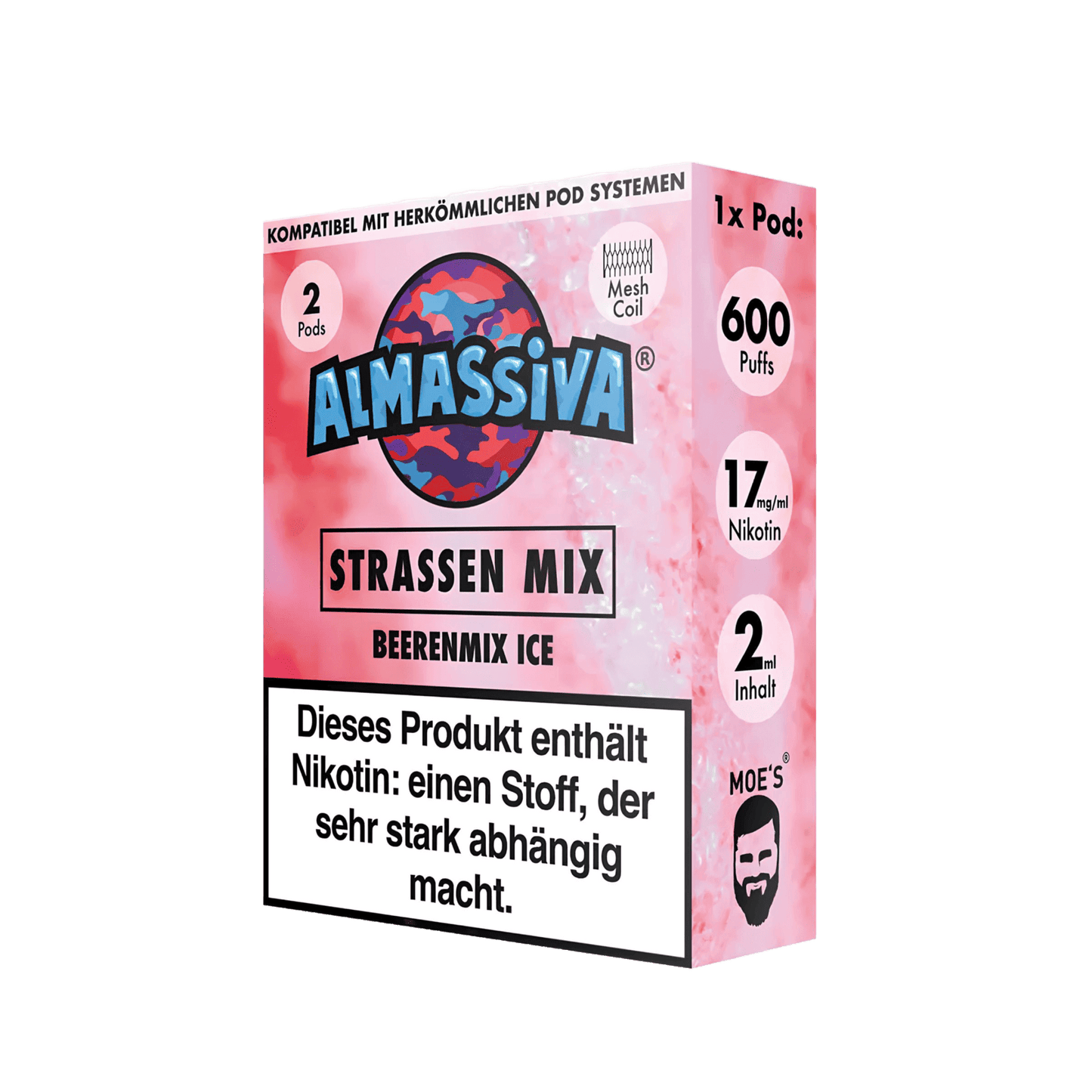 Almassiva Pod 2er Set Strassen Mix Beerenmix Menthol Verpackung