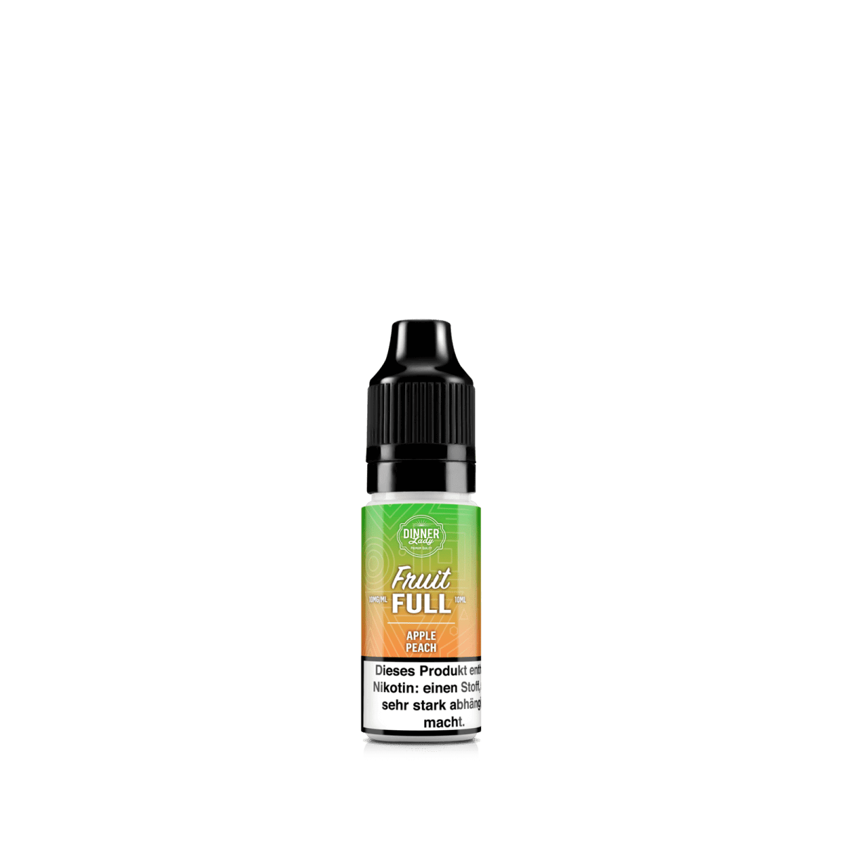 Flasche Dinner Lady Bar Salts Apple Peach E-Liquid mit Apfel- und Pfirsichgeschmack, 10ml Größe.