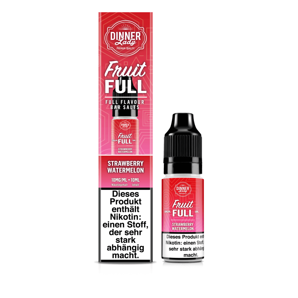 Dinner Lady Bar Salts Erdbeere Wassermelone, fühl den süßen Fruchtmix aus Erdbeeren und Wassermelonen in einer 10ml Flasche.
