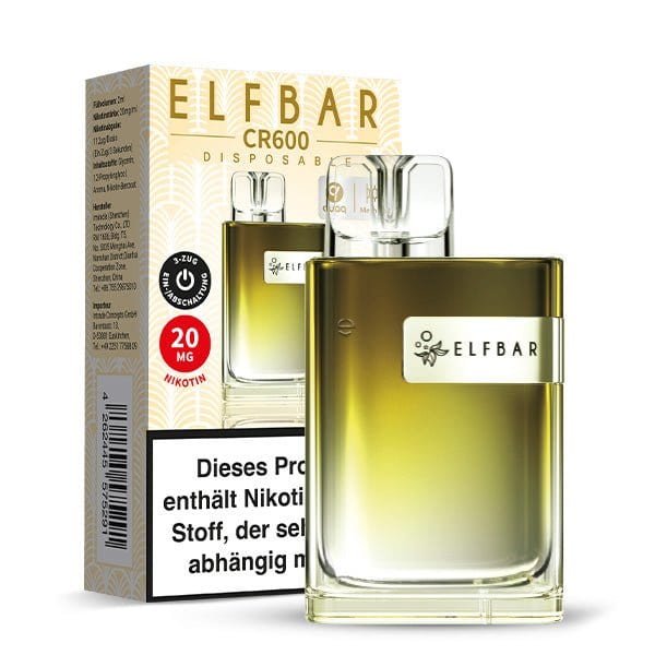 Alt Tag: Entdecke das erfrischende CR600 - Pineapple Ice von Elfbar, die perfekte Mischung aus Ananas und Menthol.