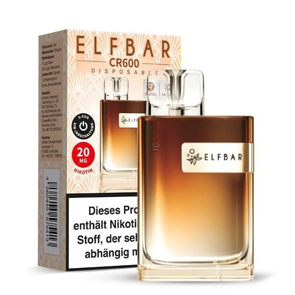 Elfbar CR600 Einweg E-Zigarette mit Triple Mango Geschmack. Genieße den intensiven Fruchtgenuss von reifen Mangos jetzt!