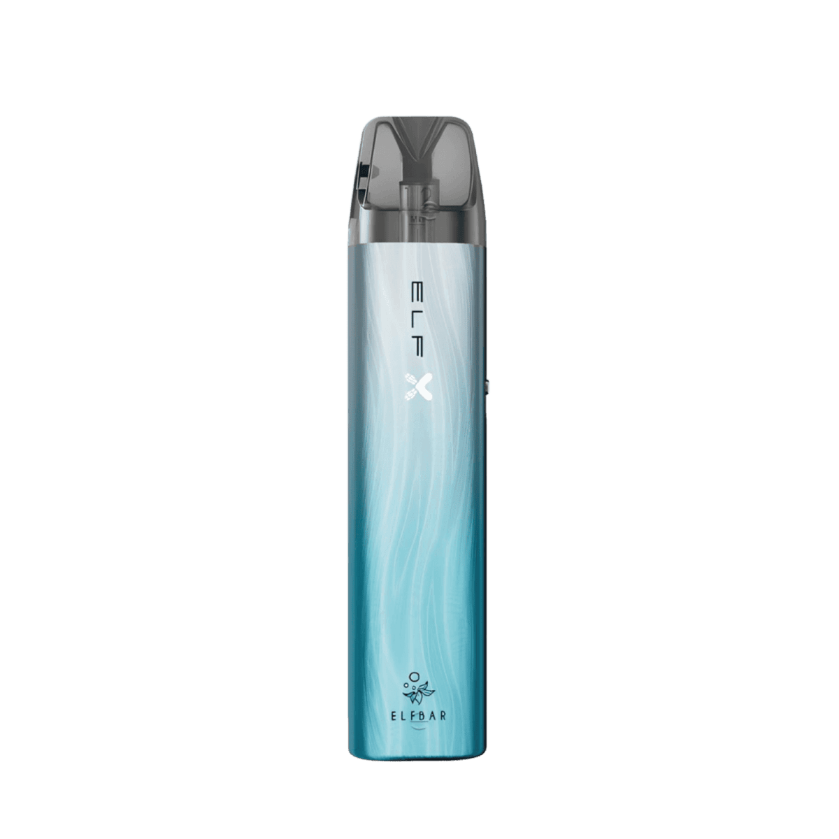 ElfX Pod Kit in Silber Blau für stilvollen Dampfergenuss. Perfekte Mischung aus frischem Silber und beruhigendem Blau.