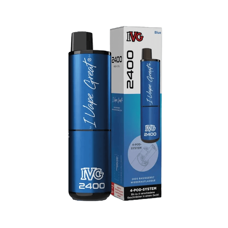 IVG 2400 Basisgerät in Blau, modern und dynamisch für deinen frischen Stil, perfekt für Dampfer, die Innovation lieben.