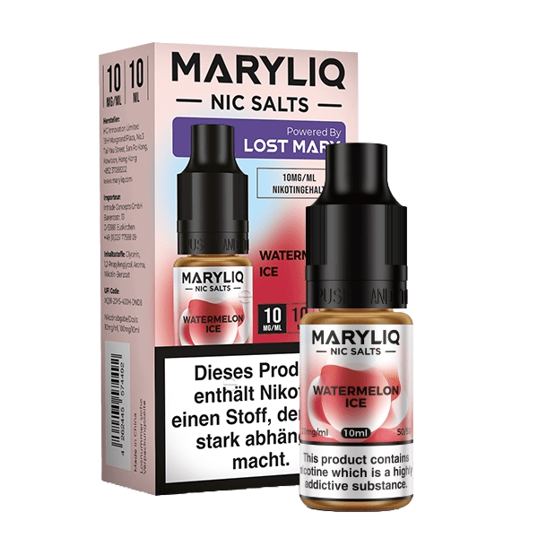 Alt Tag: Genieße die erfrischende Mischung von Wassermelone und Menthol mit dem Maryliq Watermelon Ice Liquid.