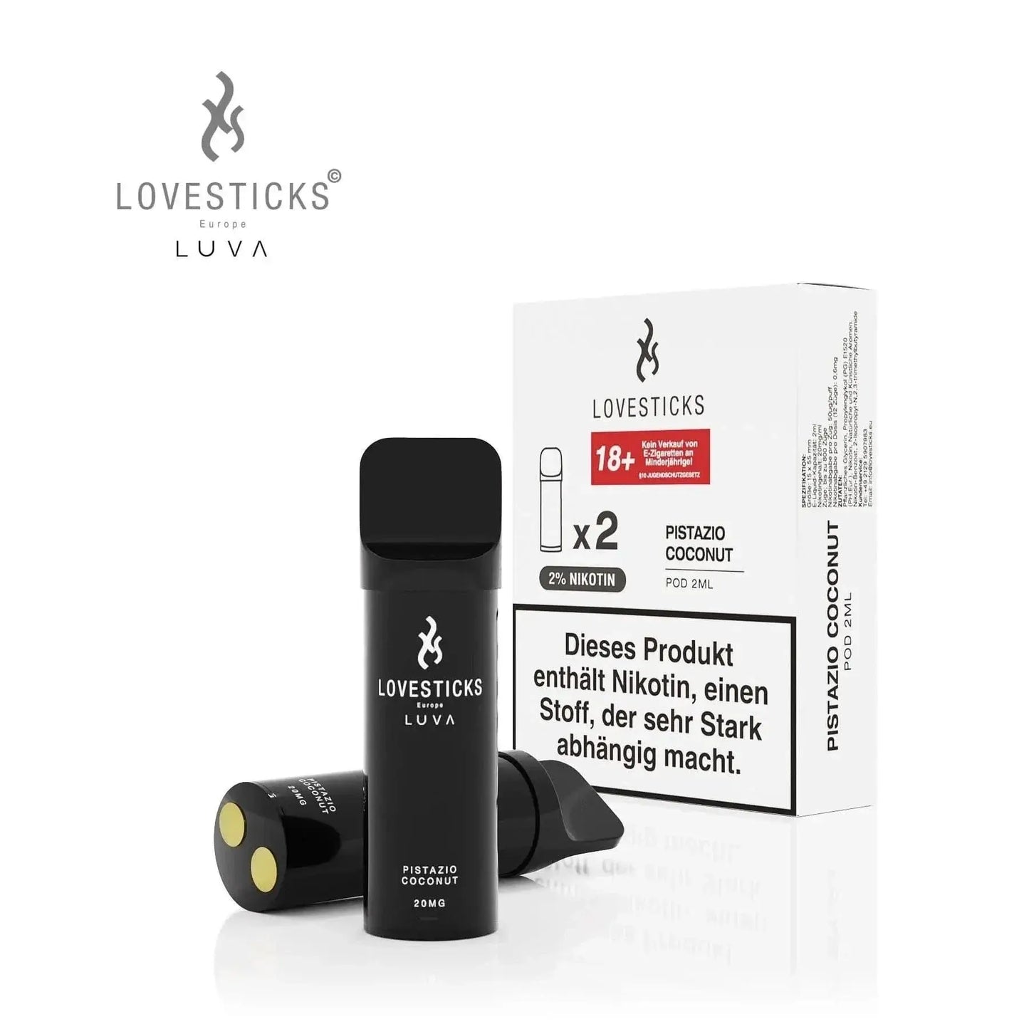 Luva Pods Pistazio Coconut - Einweg-Vapes mit Pistazien- und Kokosnuss-Geschmack. Perfekt für Dein einzigartiges Vape-Erlebnis.