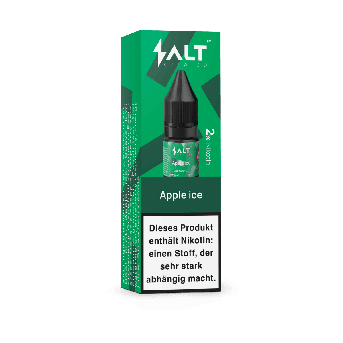 Erlebe den erfrischenden Geschmack von Apple Ice Liquid – knackiger Apfel und kühles Menthol für ultimativen Dampfgenuss.
