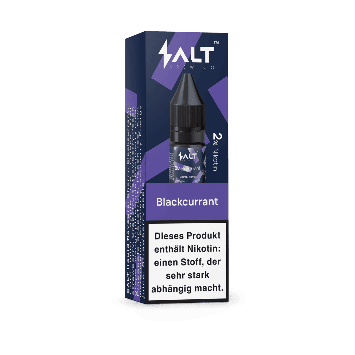 Leckeres Pro Vape Salt Liquid mit intensivem Blackcurrant-Geschmack, verpackt in der markanten Flasche. Entdecke den Genuss! #Dampf
