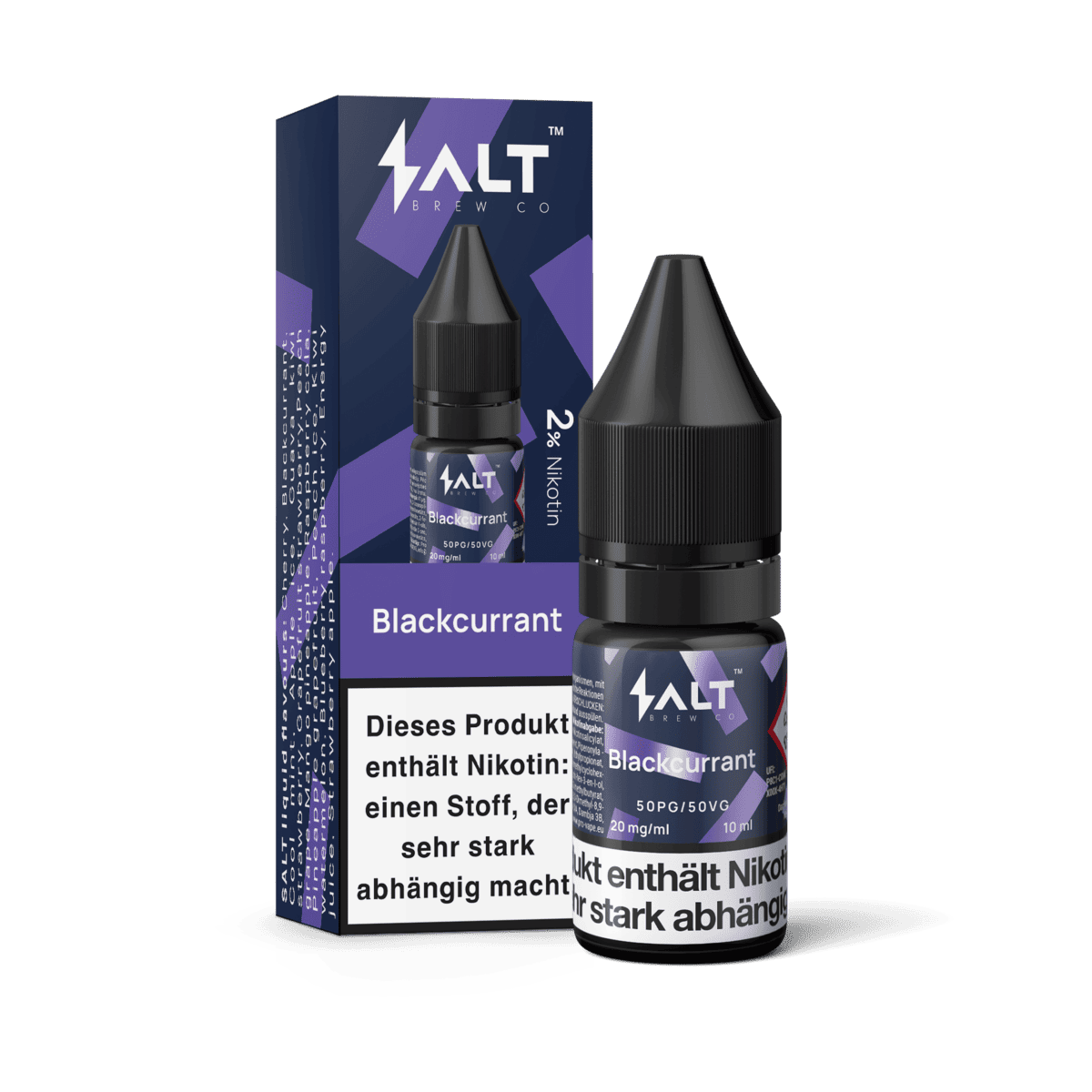 Genieße den intensiven Geschmack des Blackcurrant-Vape-Liquids. Probiere die harmonische Mischung aus süßen und herben Beeren.