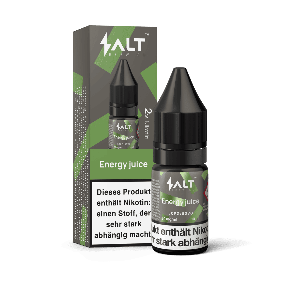 Probiere das Pro Vape Salt Liquid Energy Juice – der perfekte Vape mit dem klassischen Energy-Drink-Geschmack, süß und erfrischend.