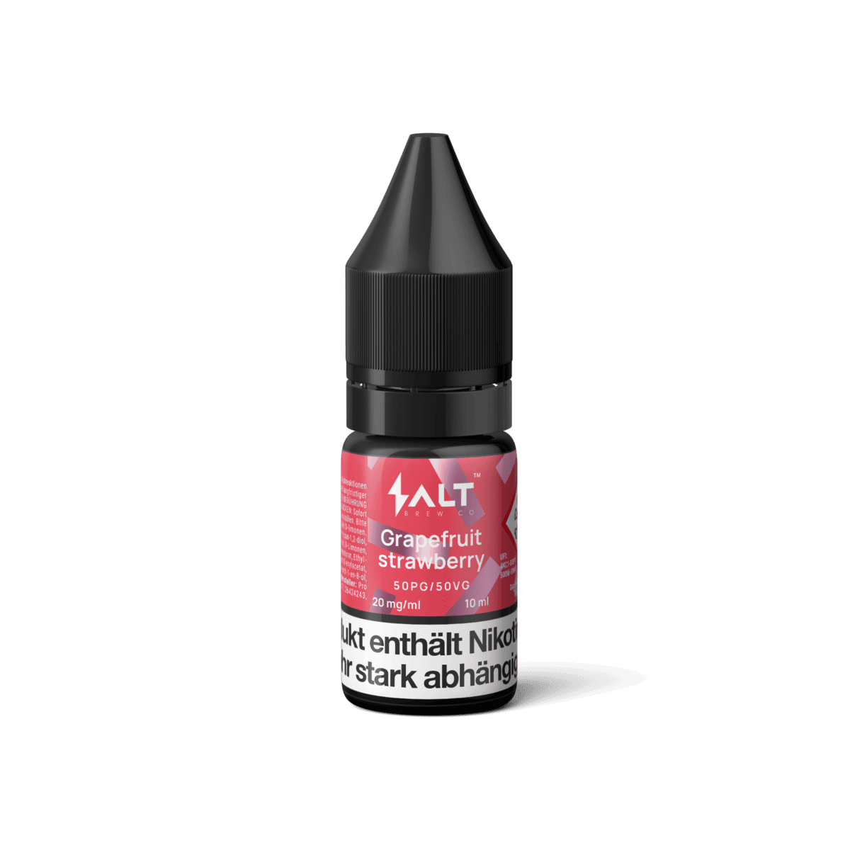 Genieße das Pro Vape Salt Liquid Grapefruit Strawberry, eine harmonische Mischung aus herber Pampelmuse und süßer Erdbeere.