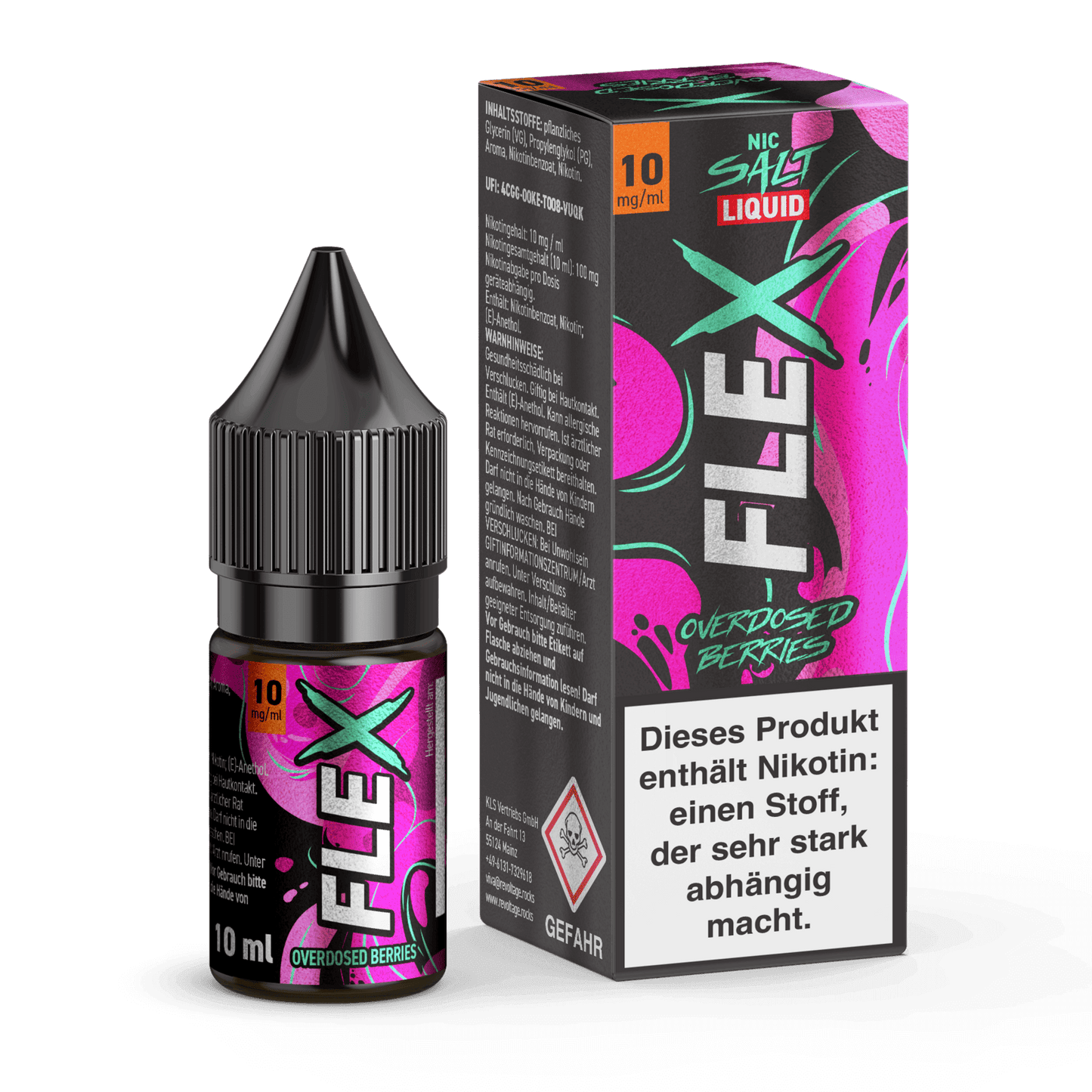 Revoltage Flex Overdosed Liquid Beeren für fruchtige Dampferlebnisse, süße und freche Beeren.