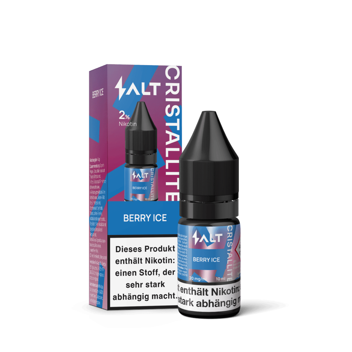 Genieße das erfrischende Cristallite Liquid - Berry Ice mit saftigen Beeren und einer kühlen Menthol-Note. Entdecke jetzt!