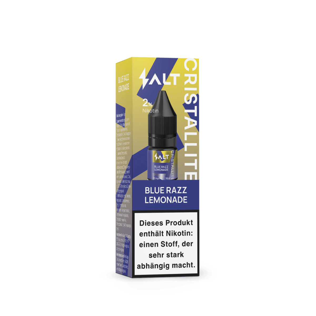 Erlebe den erfrischenden Blue Razz Lemonade Geschmack mit dem Cristallite Liquid. Perfekt für deine Sommerabende! 20mg Nikotin.