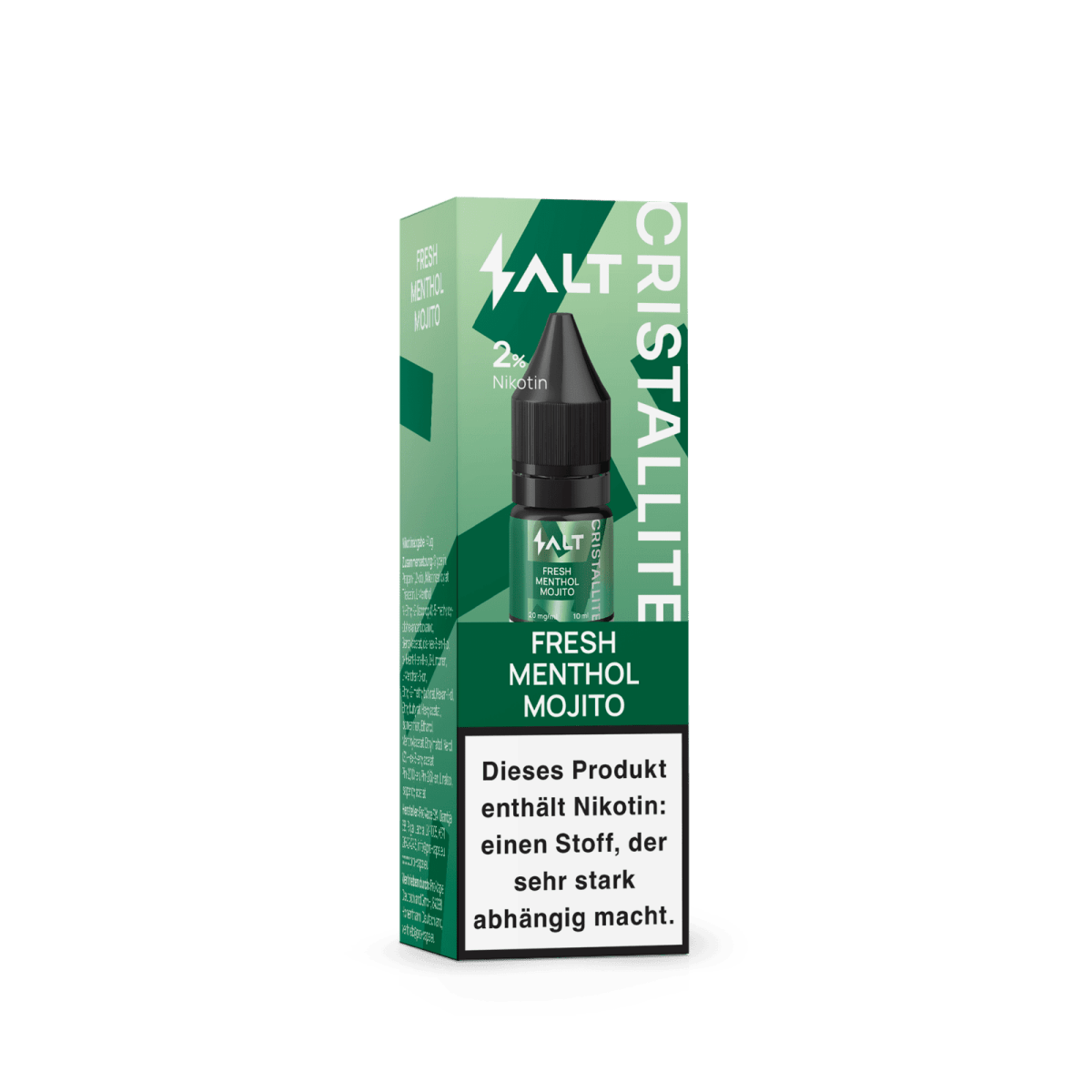 Frische Minze E-Liquid von Salt Cristallite, erfrischender Mentholgeschmack für dein Dampferlebnis.