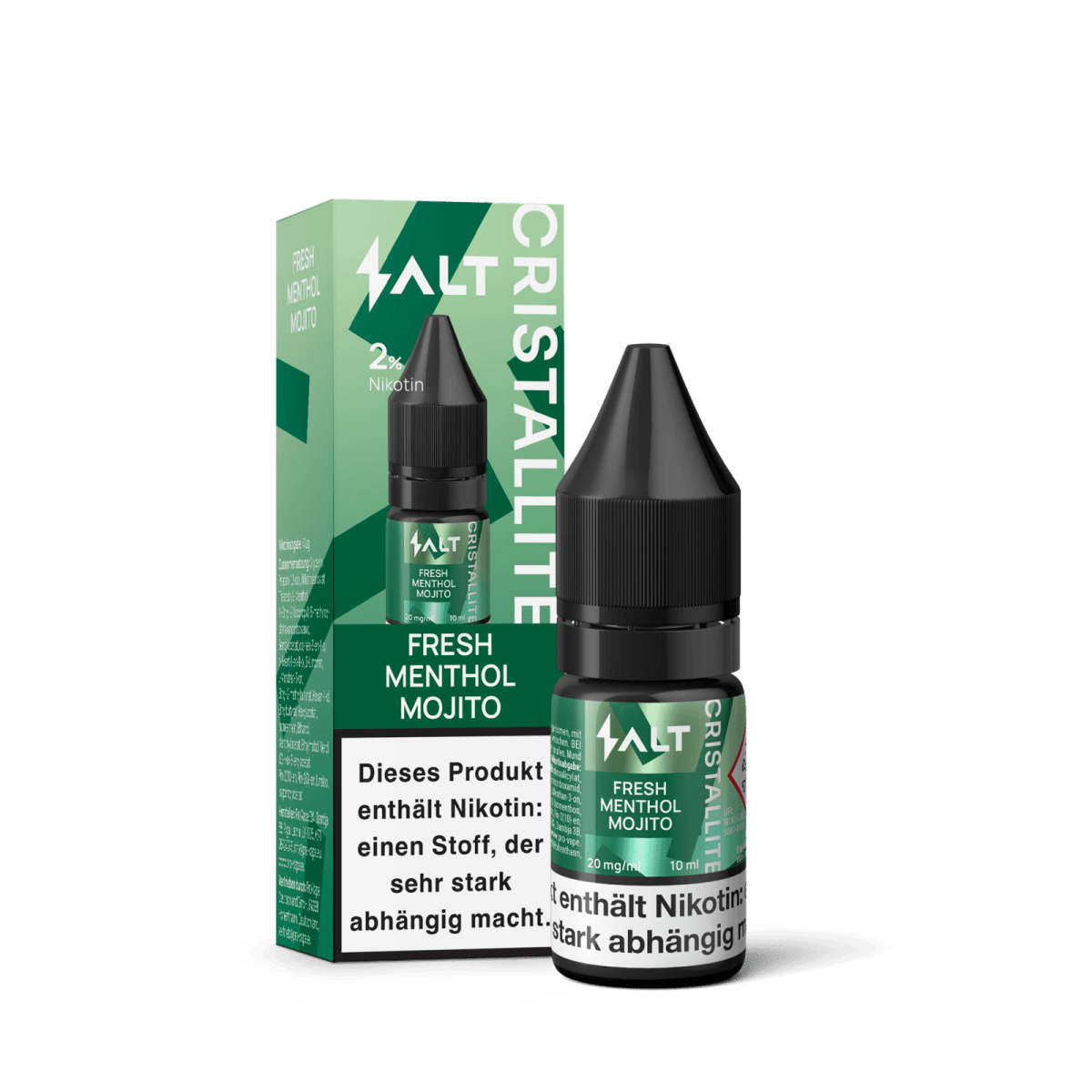 Genieße frische Mentholwürze mit Cristallite Liquid. Perfekt fürs sanfte Dampfen deiner E-Zigarette.