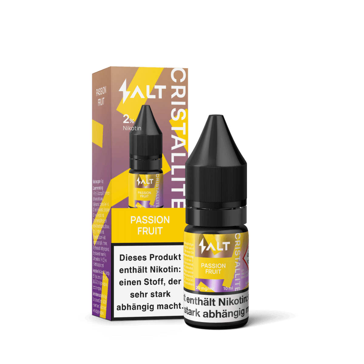 Cristallite Liquid - Passion Fruit Nikotinsalz für E-Zigaretten mit exotischem Maracuja-Geschmack. Entdecke die süße Verführung!