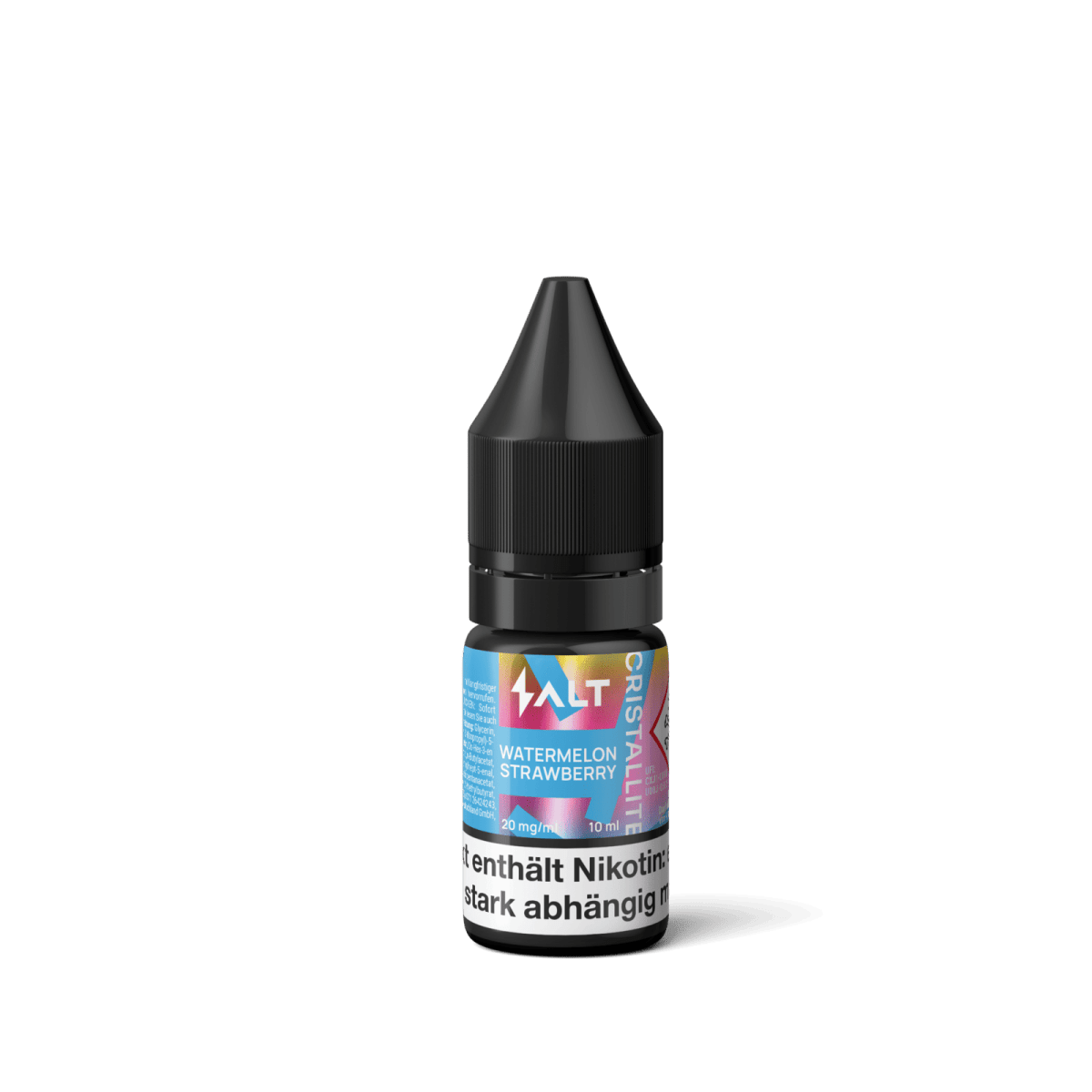 Erlebe den Sommer mit Cristallite Liquid - Wassermelone Erdbeere, ein erfrischendes Nikotinsalz für E-Zigaretten.