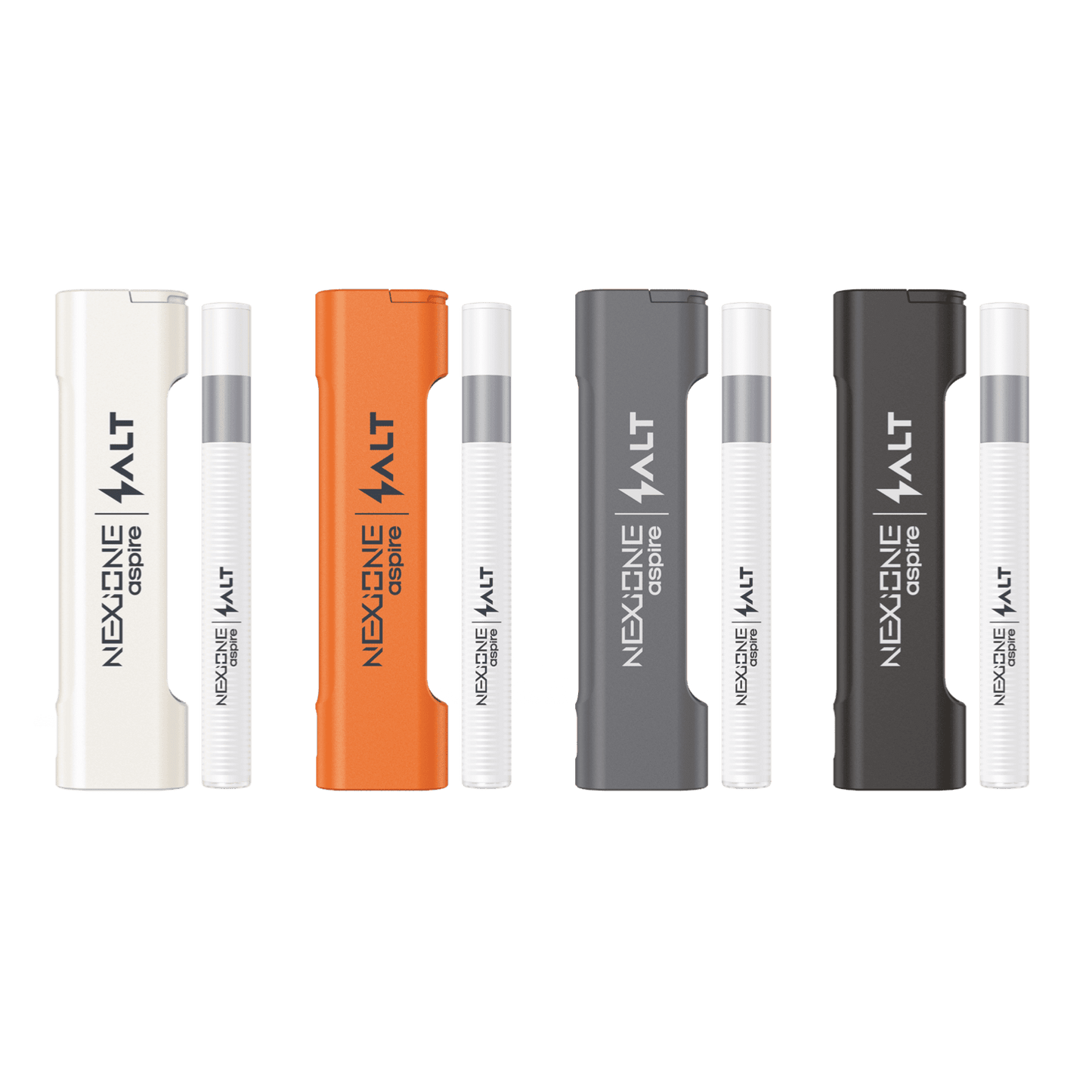 Nexione Basisgerät in Weiß, Orange, Grau und Schwarz – finde deinen persönlichen Stil mit diesen eleganten Farben.