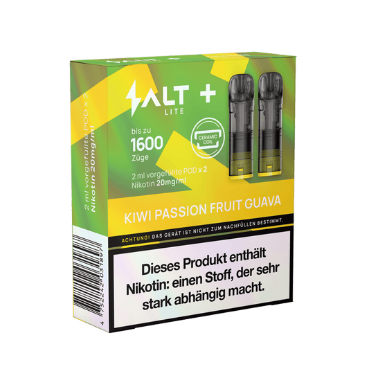 Salt+ Lite Pod 2er Set Kiwi Passion Fruit Guava - Lass dich von tropischem Geschmack verführen! Nikotinwarnung beachten.