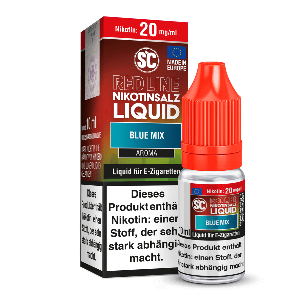 Entdecke das SC Liquids Red Line - Blue Mix: Süße blaue Beeren und würziger Anis für deine E-Zigarette.