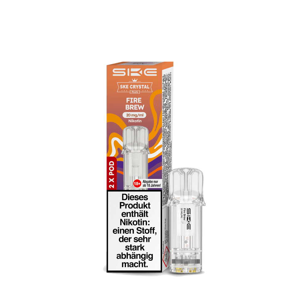 Crystal Plus Pod 2er Set – Fire Brew: Schottischer Energy-Vape für deinen intensiven Geschmackstripp. Erlebe IRN Brew Dampfgenuss.