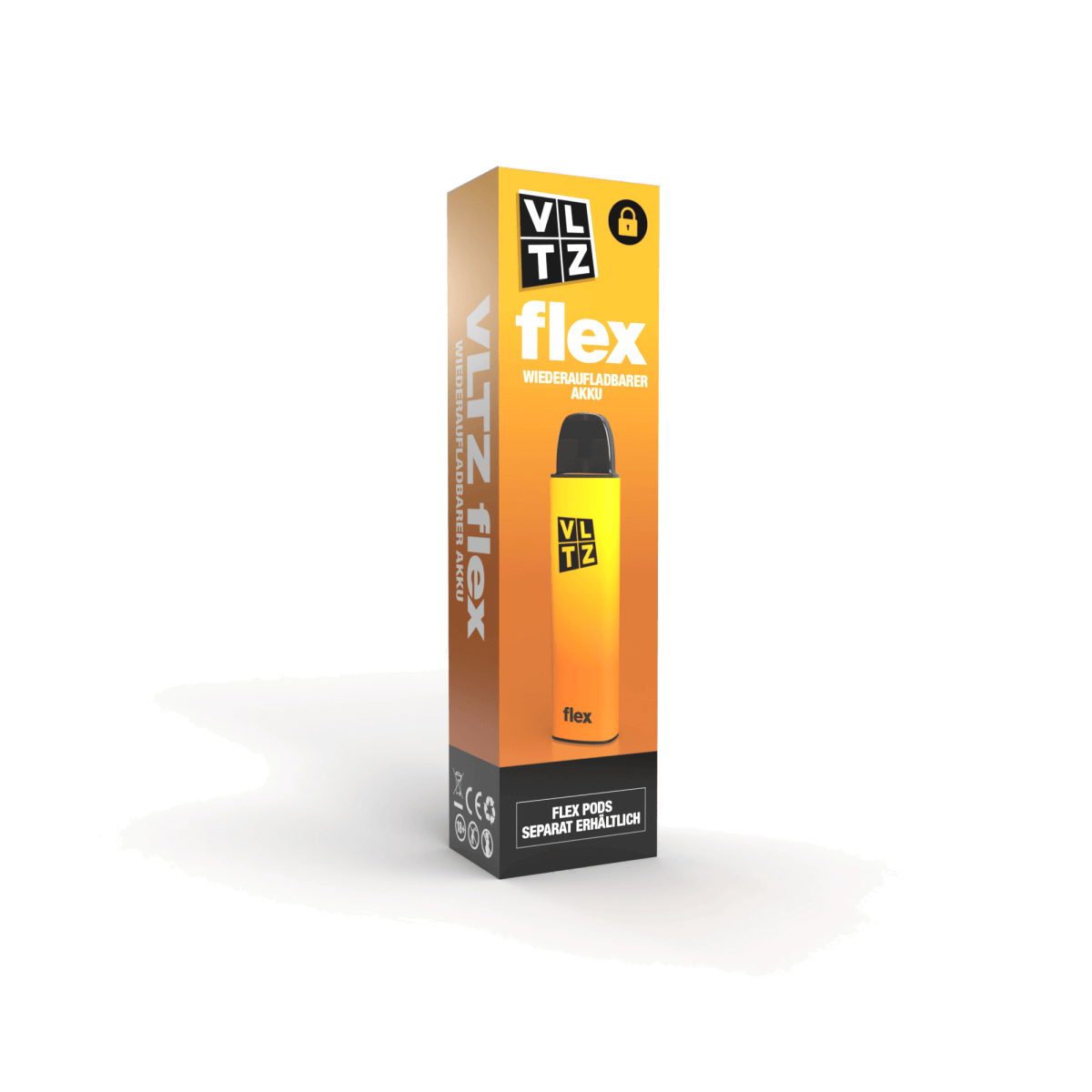 Totally Wicked VLTZ Flex Basisgerät Sunbeam in Gelb-Orange Verpackung für optimistische Dampfer