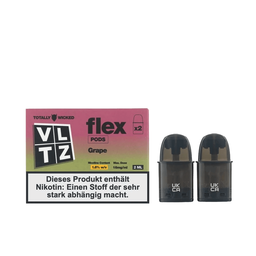 VLTZ Flex Pod 2er Set - Süßer Traubengeschmack für deine Dampferfahrung, erinnert an einen Spaziergang durch den Weinberg.