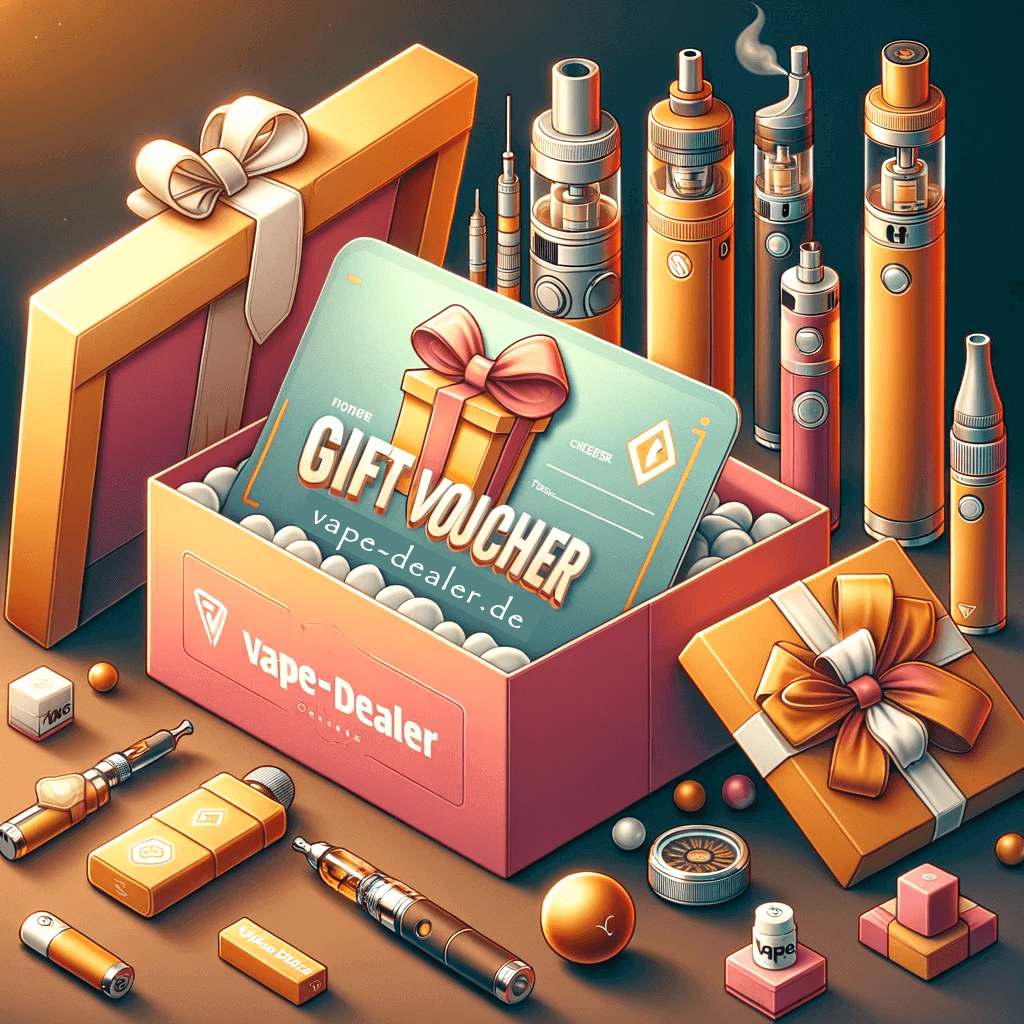 Alt Tag: Dein Vape Geschenk für jeden Anlass – Gutschein im stylischen Geschenkset mit E-Zigaretten und Zubehör.