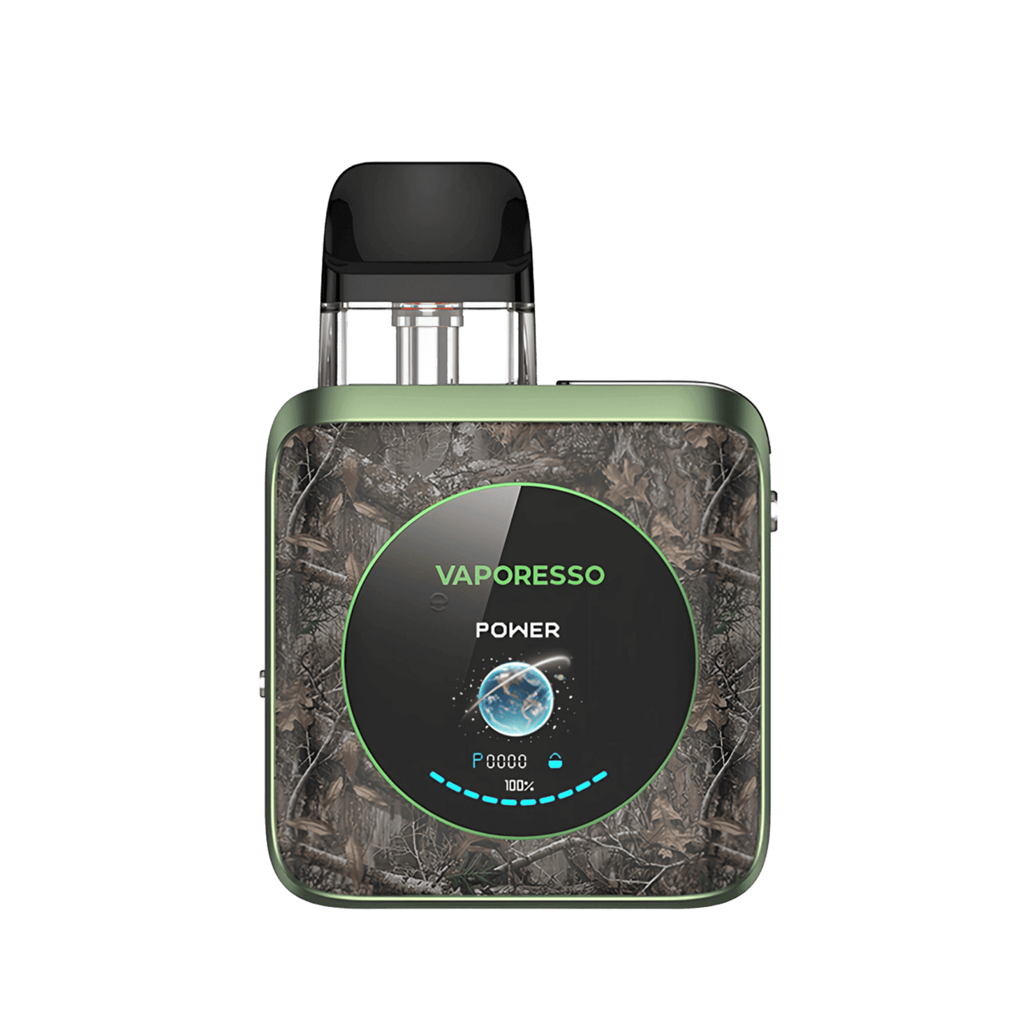 Vaporesso XROS 4 Nano Kit in olivgrünem Tarnmuster, ideal für Outdoor-Abenteuer und robuste Styles. Entdecke den Camouflage-Look!