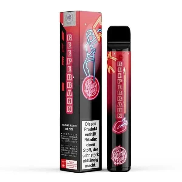 Reeperbahn Vanille Himbeere Vape: Süßer Duft nach Vanille und Himbeeren im Stil des Hamburger Nachtlebens, ideal für Genuss.