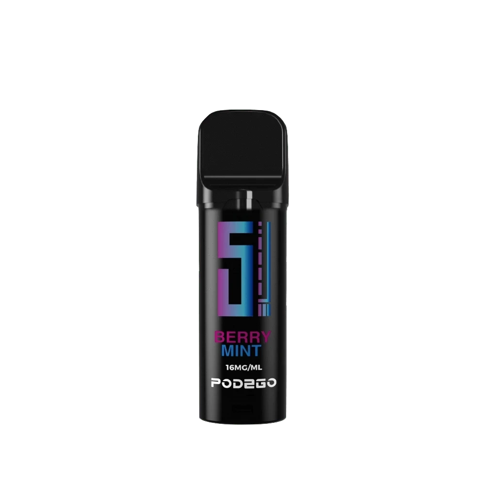 Alt Tag: 5EL Pod2Go mit Berry Mint Geschmack, perfekt für fruchtig-frische Vapesessions.