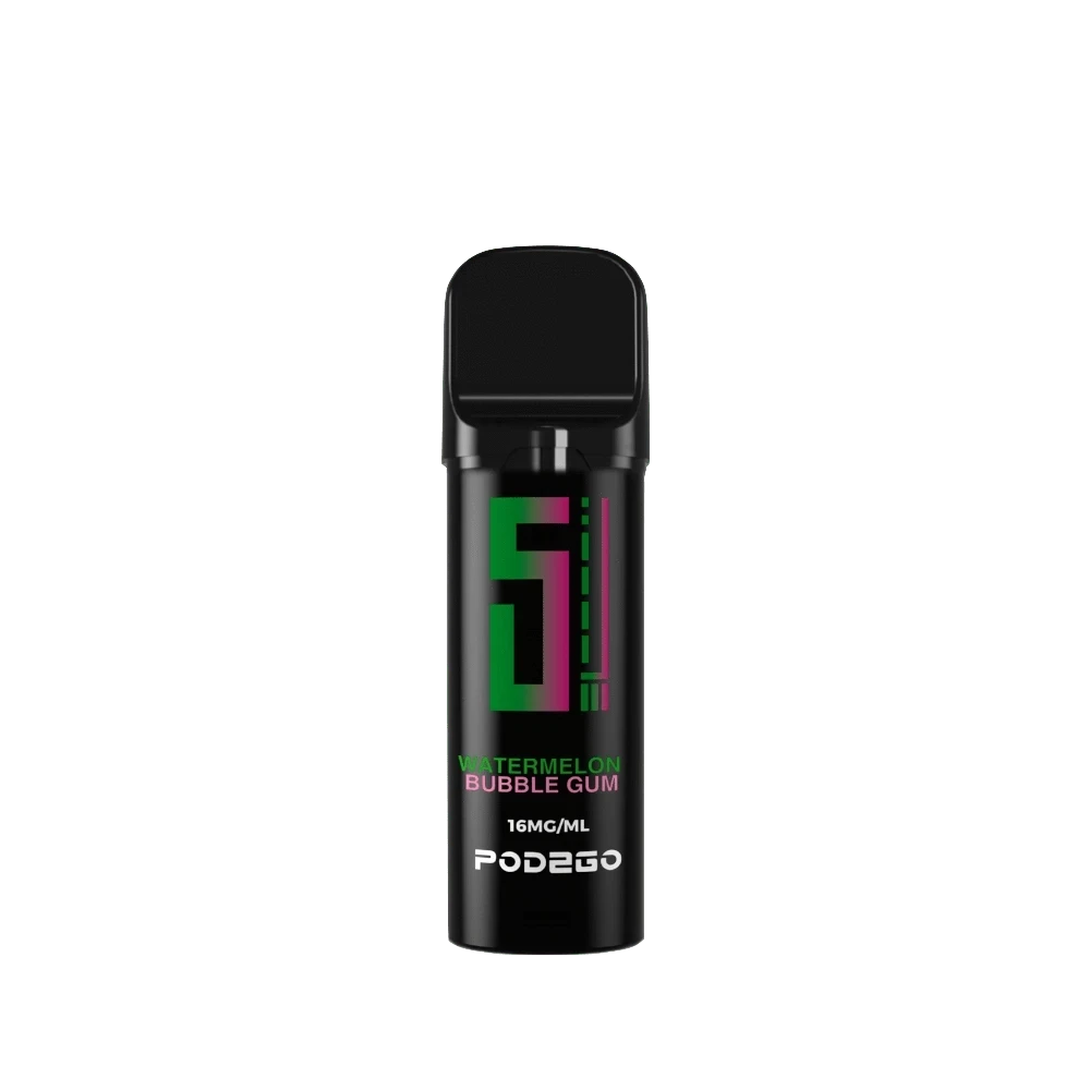 Probier den 5EL Pod2Go Wassermelone Kaugummi Pod—fruchtig und süß wie Kindheitserinnerungen für dein Vape-Erlebnis.