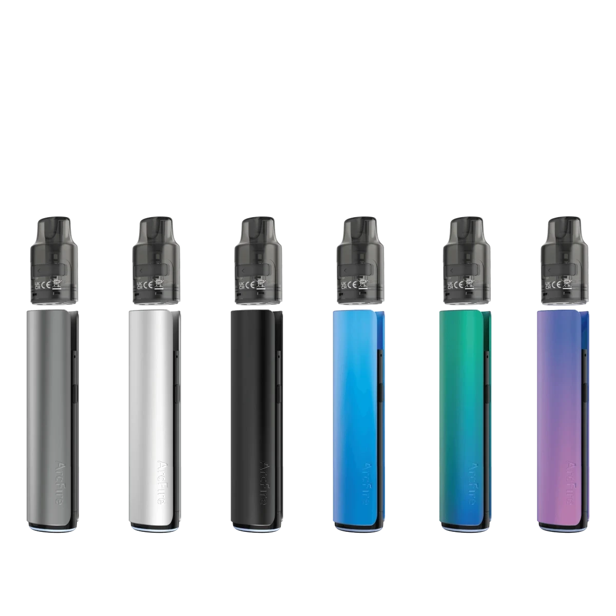 Entdecke das ArcFire Kit in Stellar Black: Eleganz und Kraft für deinen Vape-Stil. Hier siehst du die vielfältigen Farboptionen.