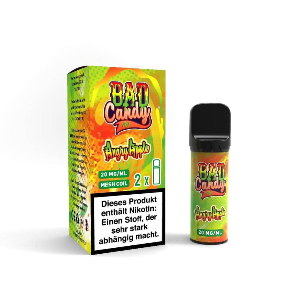 Erlebe den Angry Apple Geschmack mit dem Bad Candy Pod 2er Set. Fruchtiger Dampfgenuss mit einem Hauch Säure, ideal für Apfelfans!