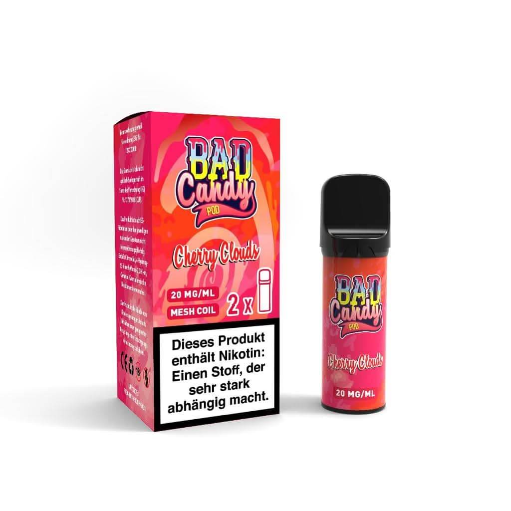 Erlebe mit dem Bad Candy Pod Cherry Clouds einen süßen Kirschregen – ideal für eine fruchtige Auszeit im Alltag. 2er Set enthält Nikotin.