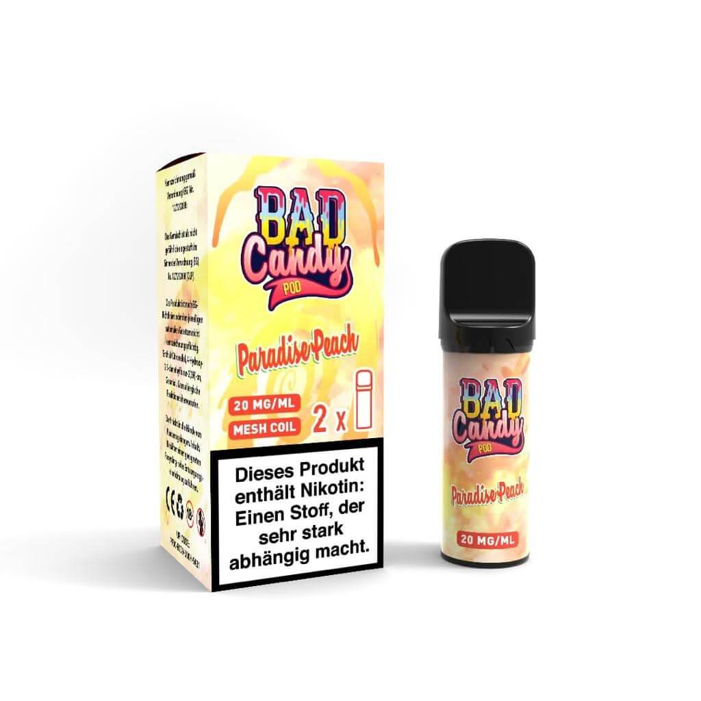 Alt Tag: Paradise Peach Bad Candy Pod Set für süße Pfirsichträume. Entdecke den Sommer im Doppelpack mit saftigem Genuss.