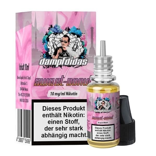 Entdecke den süßen Geschmack von frisch gebackenem Donutteig mit Dampfdidas Sweet Donut E-Liquid von Ferhat San.
