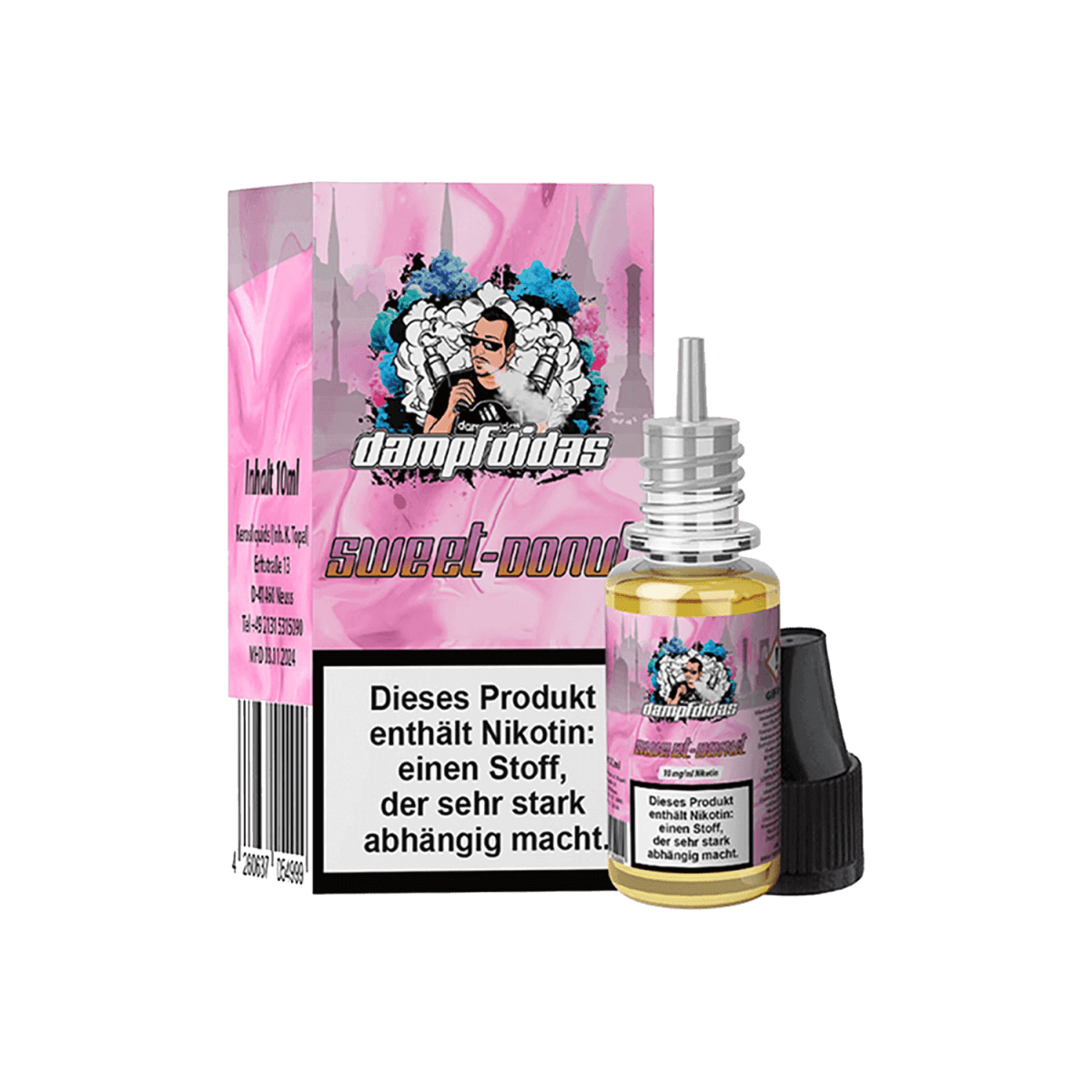Ferhat San Dampfdidas Sweet Donut E-Liquid mit Nikotinsalz für ein süßes Donut-Erlebnis