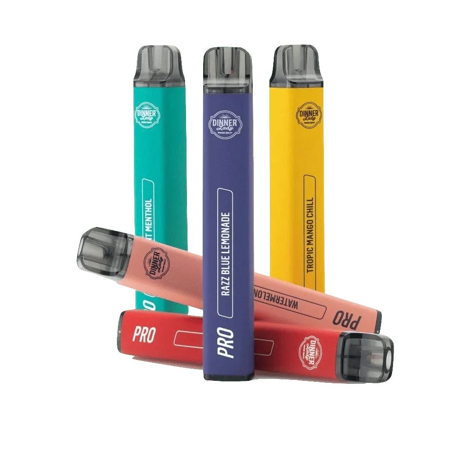 Entdecke die Dinner Lady Vape Pen Pro Kollektion mit erfrischenden Geschmäckern wie Wassermelone Menthol und mehr.