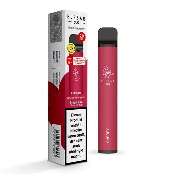 Erlebe den saftigen Kirschgeschmack mit dem Elf Bar 600 CP (V1) Vape Pen. Perfekt für den Sommer und die Freude am Vapen.