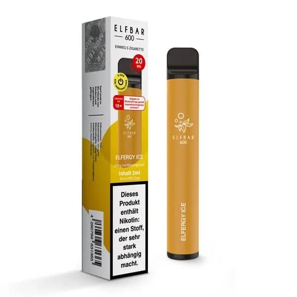 Der erfrischende Elf Bar 600 CP mit Elfergy Ice Geschmack, vereint Energie und Menthol für dein dampfendes Abenteuer.