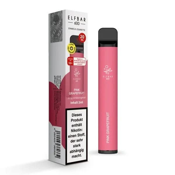 Entdecke den erfrischenden Geschmack des Elf Bar 600 CP Vape Pen in Pink Grapefruit, perfekt für Zitrusliebhaber.