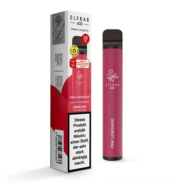 Entdecke den Elf Bar 600 CP Pink Lemonade mit erfrischendem Geschmack, perfekter Begleiter für sonnige Tage und spritzige Erlebnisse.