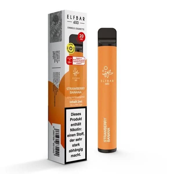 Alt Tag: Entdecke den Elf Bar 600 CP (V1) Vape Pen in Erdbeer-Banane – eine süße und cremige Dampferfahrung für dich.