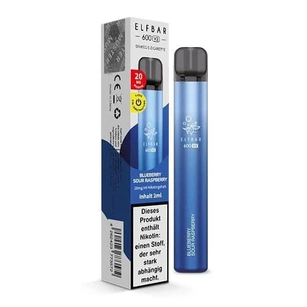 Elf Bar 600 V2 CP - Blaubeere Sauer Himbeere: Dein süß-saures Vaping-Abenteuer mit Einzelverpackung entspannt genießen.