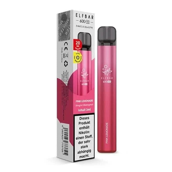 Elf Bar 600 V2 CP Pink Lemonade Vape - süßer Fruchtgenuss für warmes Wetter, ideal für dein ultimativer Vaping-Moment.