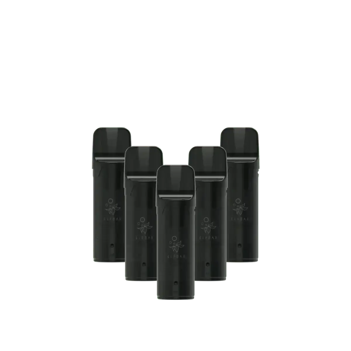 Fünf Elfa Pod Vape Geräte, modernes Design, perfekt für intensives, fruchtiges Dampferlebnis.