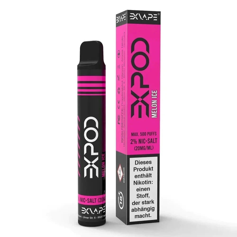 eXpod Melon Ice: Erlebe die tropische Fusion von Melone und Mango mit Menthol. Perfekt für dein erfrischendes Dampfabenteuer!
