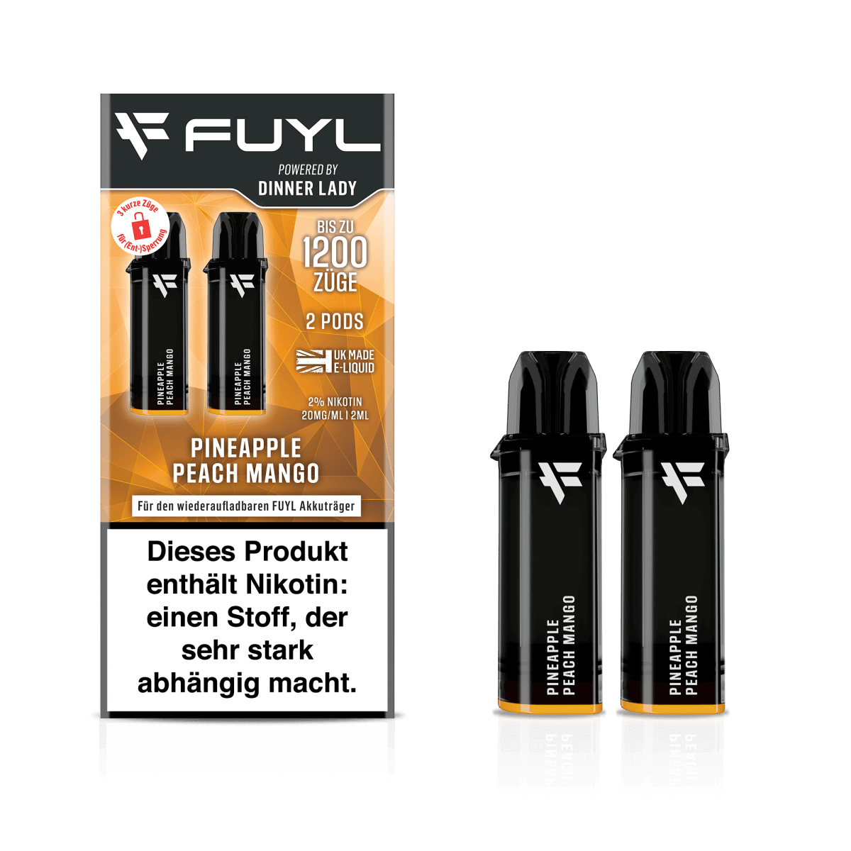 Fuyl Pod 2er Set Pineapple Peach Mango – tropischer Genuss für dein Dampferlebnis